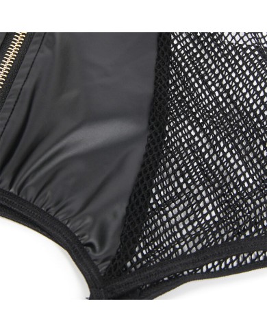 SUBBLIME - 954451 ROBE SEXY EN MAILLE CUIR NOIR L/XL