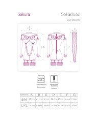 LIVCO CORSETTI FASHION - COMBINAISON SAKURA CF 90357 + GANTS LONGS + PORTE-JARRETELLES NOIR S/M