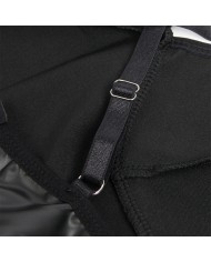 SUBBLIME - 955373 ROBE À BRETELLES EN CUIR NOIR S/M