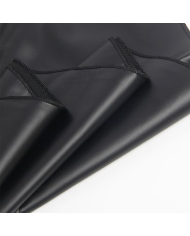 SUBBLIME - 955380 ROBE À BRETELLES EN CUIR NOIR L/XL