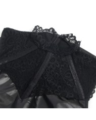 SUBBLIME - 957544 ROBE EN CUIR COL DENTELLE NOIRE S/M
