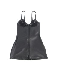 SUBBLIME - 957568 ROBE ZIPPÉE EN CUIR NOIR S/M