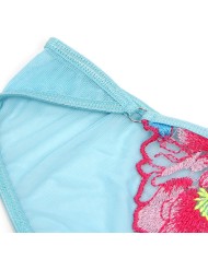 SUBBLIME - 957643 ENSEMBLE SOUTIEN-GORGE ET PORTE-JARRETELLES BRODÉ FLEURS ROSE S/M