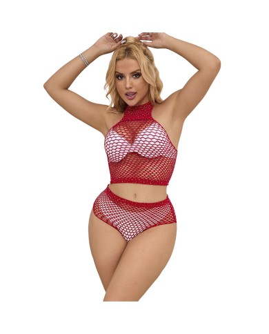 SUBBLIME - 952402 ENSEMBLE RESILLE AVEC LOSANGES ROSES TAILLE UNIQUE
