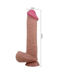 PRETTY LOVE - SÉRIE SLIDING SKIN GODE RÉALISTE AVEC VENTOUSE SLIDING SKIN MARRON 26 CM PRETTY LOVE - SÉRIE SLIDING SKIN GODE RÉALISTE AVEC VENTOUSE SLIDING SKIN MARRON 26 CM