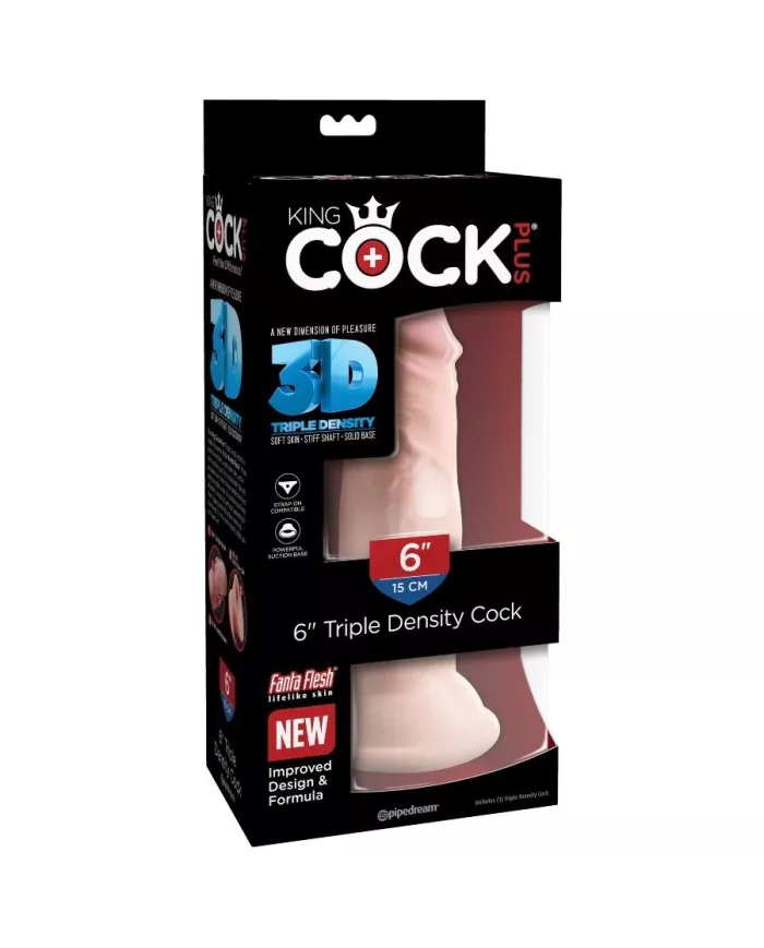 KING COCK - GODE TRIPLE DENSITÉ 15 CM KING COCK - GODE TRIPLE DENSITÉ 15 CM