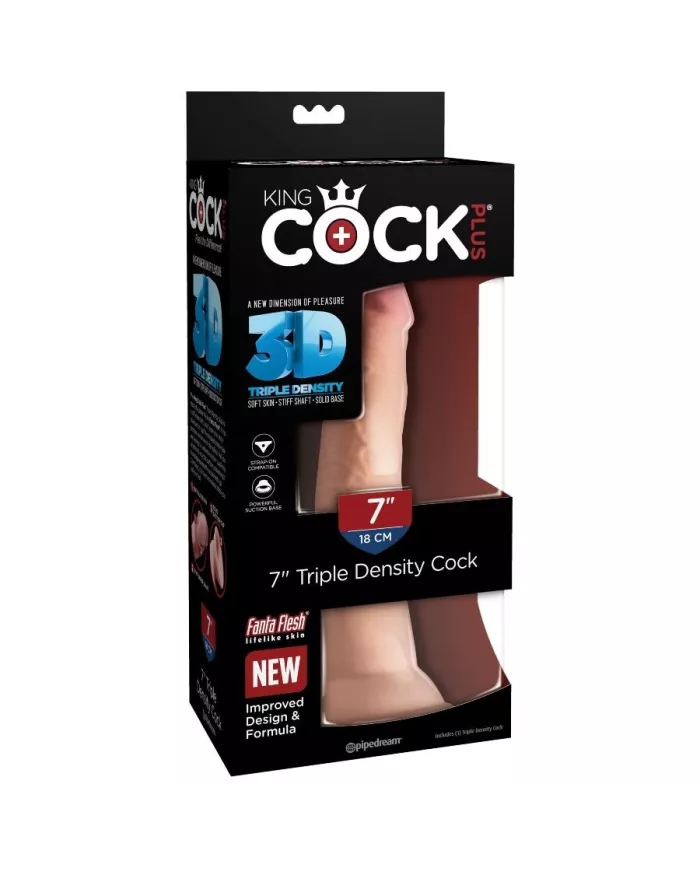 KING COCK - GODE TRIPLE DENSITÉ 18 CM KING COCK - GODE TRIPLE DENSITÉ 18 CM