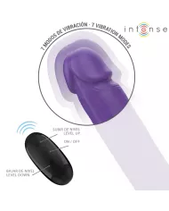 INTENSE - GUNTER DILDO DOUBLE VIBRATEUR 40 CM VIOLET TÉLÉCOMMANDE