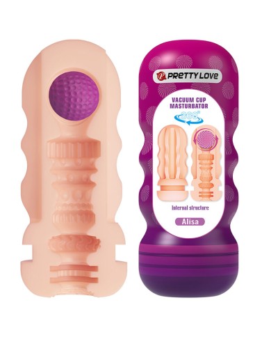 PRETTY LOVE - MASTURBATEUR LISSANT VAGINAL AVEC VENTOUSE ET TEXTURES INTERNES