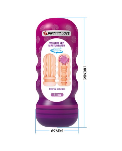 PRETTY LOVE - MASTURBATEUR LISSANT VAGINAL AVEC VENTOUSE ET TEXTURES INTERNES