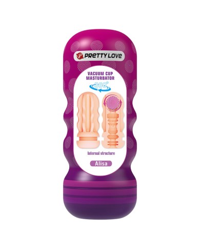 PRETTY LOVE - MASTURBATEUR LISSANT VAGINAL AVEC VENTOUSE ET TEXTURES INTERNES