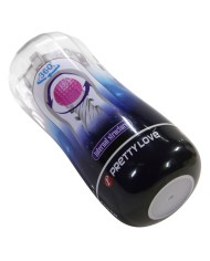 PRETTY LOVE - COUPE DE MASTURBATION TEXTURÉE À 360° TRANSPARENTE