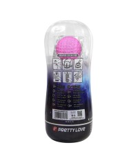 PRETTY LOVE - COUPE DE MASTURBATION TEXTURÉE À 360° TRANSPARENTE