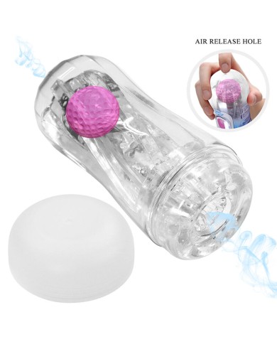 PRETTY LOVE - COUPE DE MASTURBATION TEXTURÉE À 360° TRANSPARENTE