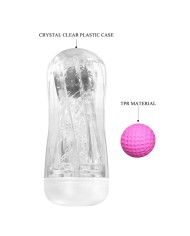 PRETTY LOVE - COUPE DE MASTURBATION TEXTURÉE À 360° TRANSPARENTE