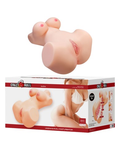 CRAZY BULL - ANNIE XXL MASTURBATEUR VAGINAL ET ANAL AVEC PEAU DE SEINS