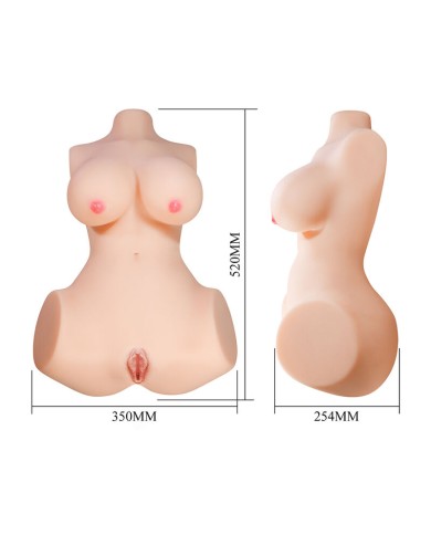 CRAZY BULL - ANNIE XXL MASTURBATEUR VAGINAL ET ANAL AVEC PEAU DE SEINS