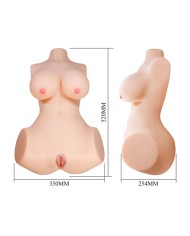 CRAZY BULL - ANNIE XXL MASTURBATEUR VAGINAL ET ANAL AVEC PEAU DE SEINS