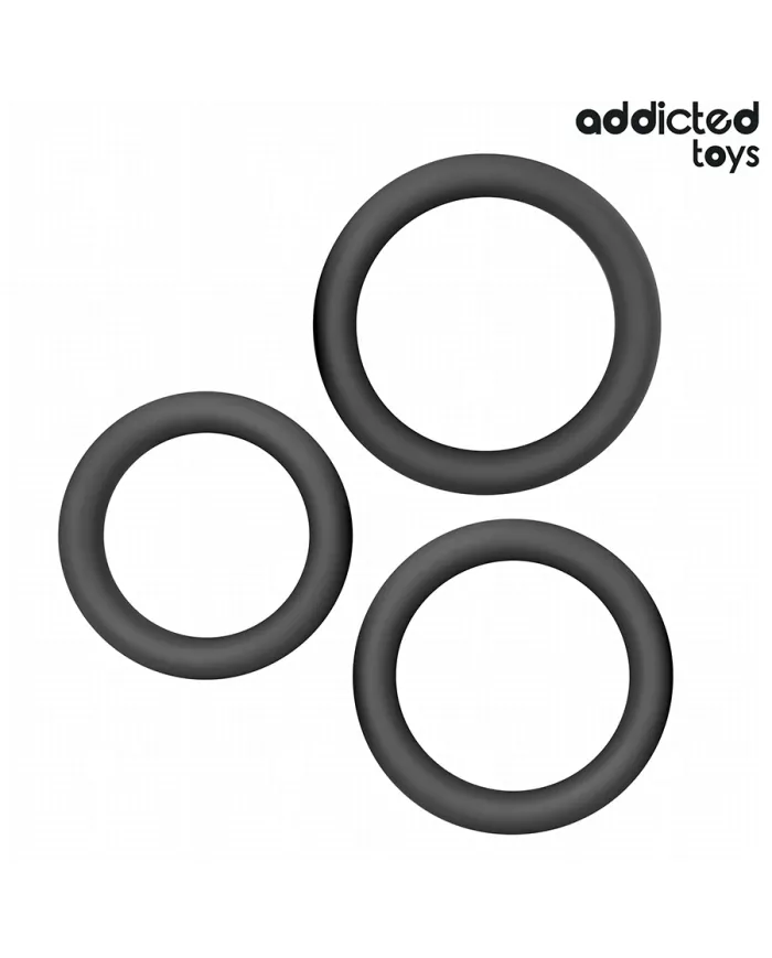 ADDICTED TOYS - LOT D'ANNEAUX PLATS EN SILICONE