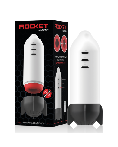 JAMYJOB - MASTURBATEUR ROCKET TECHNOLOGIE DE COMPRESSION DOUCE ET VIBRATION