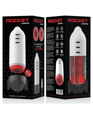 JAMYJOB - MASTURBATEUR ROCKET TECHNOLOGIE DE COMPRESSION DOUCE ET VIBRATION