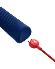 FUN FACTORY - VIM BAGUETTE RUMBLE VIBRANTE RECHARGEABLE EN SILICONE BLEU MINUIT