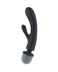 SATISFYER - MASSEUR VIBRATEUR LAPIN TRIPLE LOVER ROSE