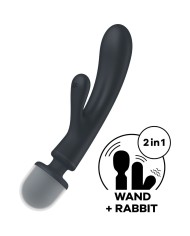 SATISFYER - MASSEUR VIBRATEUR LAPIN TRIPLE LOVER ROSE