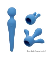 CALEXOTICS - COUTURE KIT VIBRATEUR WAND 10 VIBRATIONS BLEU
