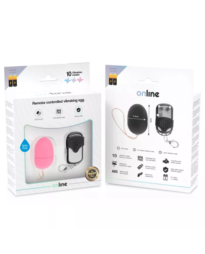 ONLINE - OEUF VIBRANT TÉLÉCOMMANDE S ROSE ONLINE - OEUF VIBRANT TÉLÉCOMMANDE S ROSE