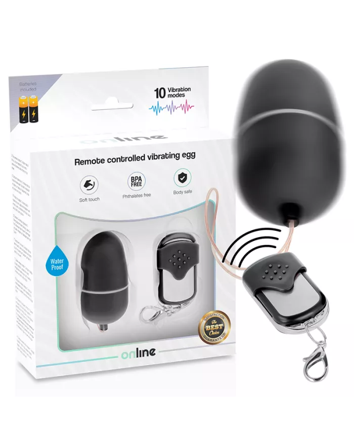 ONLINE - OEUF VIBRANT TÉLÉCOMMANDE M NOIR ONLINE - OEUF VIBRANT TÉLÉCOMMANDE M NOIR