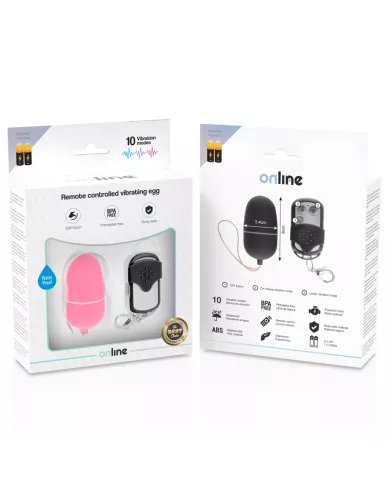 ONLINE - OEUF VIBRANT TÉLÉCOMMANDE M ROSE