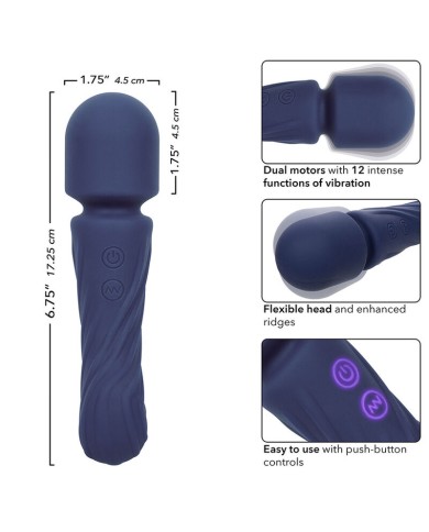 CALEXOTICS - CHARISMA ALLURE MASSEUR DOUBLE MOTEURS 12 FONCTIONS 17,25 CM X 4,5 CM VIOLET