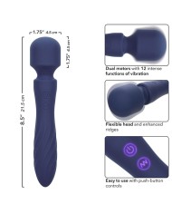 CALEXOTICS - CHARISMA MYSTIQUE MASSEUR DOUBLE MOTEURS 12 FONCTIONS 20,5 CM X 4,5 CM VIOLET