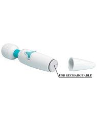 PRETTY LOVE - VIBRATEUR CLOUD WAND 7 VIBRATIONS BLANC