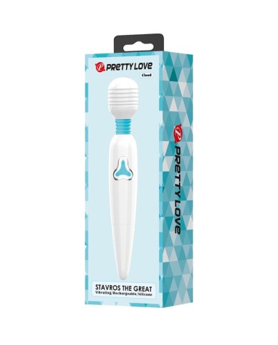 PRETTY LOVE - VIBRATEUR CLOUD WAND 7 VIBRATIONS BLANC