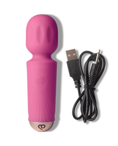 ROCKS-OFF - MINI BAGUETTE RECHARGEABLE 16 FONCTIONS TULIPE NOIRE