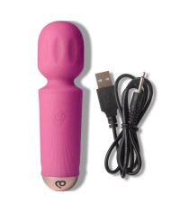 ROCKS-OFF - MINI BAGUETTE RECHARGEABLE 16 FONCTIONS TULIPE NOIRE