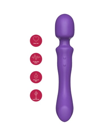 SHE.E.O - BÂTONNET DE MASSAGE VIBRANT À DOUBLE EXTRÉMITÉ VIBRANT