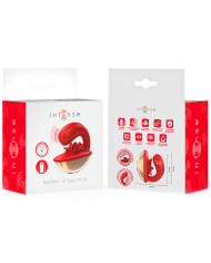 INTENSE - VIBRATEUR & STIMULATEUR MARIAH EN FORME DE U 10 VIBRATIONS ROUGE