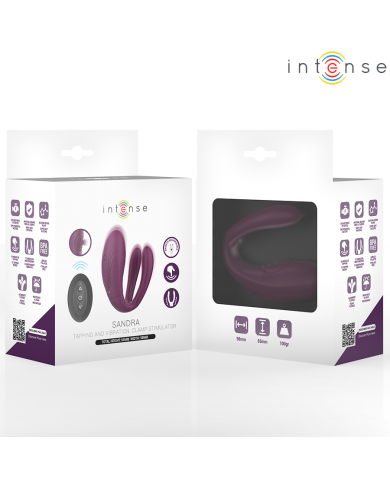 INTENSE - STIMULATEUR DE TAPOTAGE ET DE VIBRATION SANDRA AVEC TÉLÉCOMMANDE