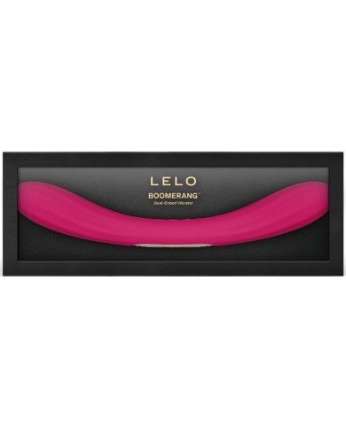 LELO - BOOMERANG VIBRATEUR À DOUBLE EXTRÉMITÉ CERISE