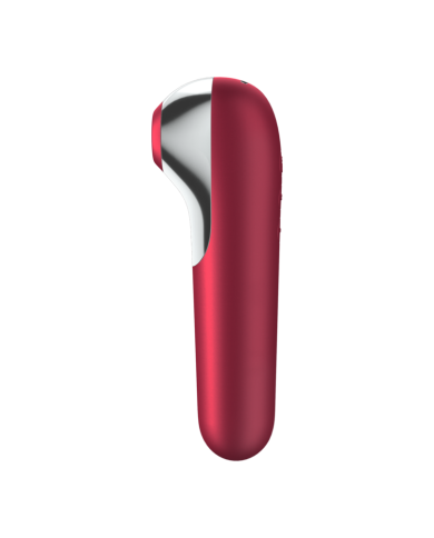 SATISFYER - VIBRATEUR ET ASPIRATION DUAL LOVE AVEC AIR PULSÉ ROUGE