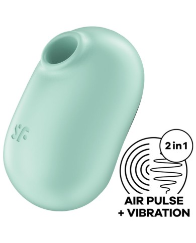 SATISFYER - STIMULATEUR ET VIBRATEUR DOUBLE AIR PULSE PRO TO GO 2 VIOLET