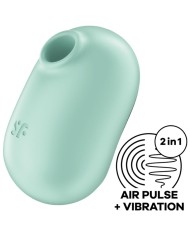 SATISFYER - STIMULATEUR ET VIBRATEUR DOUBLE AIR PULSE PRO TO GO 2 VIOLET
