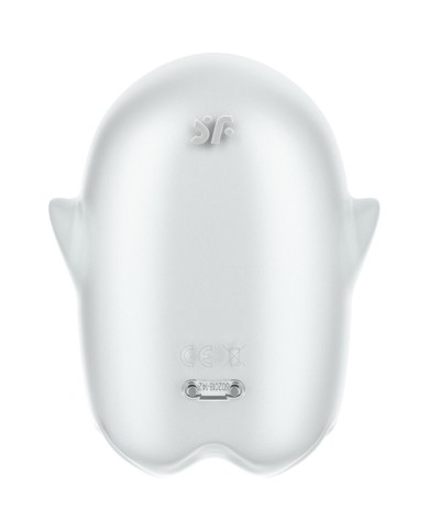 SATISFYER - GLOWING GHOST AIR PULSE & VIBRATEUR BLANC