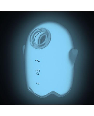 SATISFYER - GLOWING GHOST AIR PULSE & VIBRATEUR BLANC