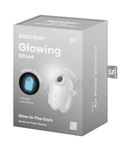 SATISFYER - GLOWING GHOST AIR PULSE & VIBRATEUR BLANC