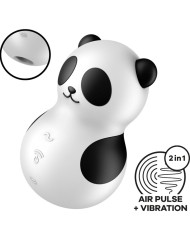 SATISFYER - POCKET PANDA STIMULATEUR & VIBRATEUR NOIR ET BLANC