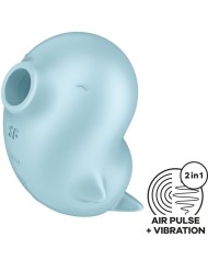 SATISFYER - SASSY SEAL STIMULATEUR ET VIBRATEUR BLEU